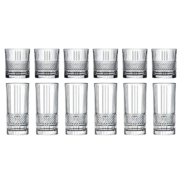 Cookinglife Glazenset (cocktailglazen & longdrinkglazen) Monea - 12 delige set