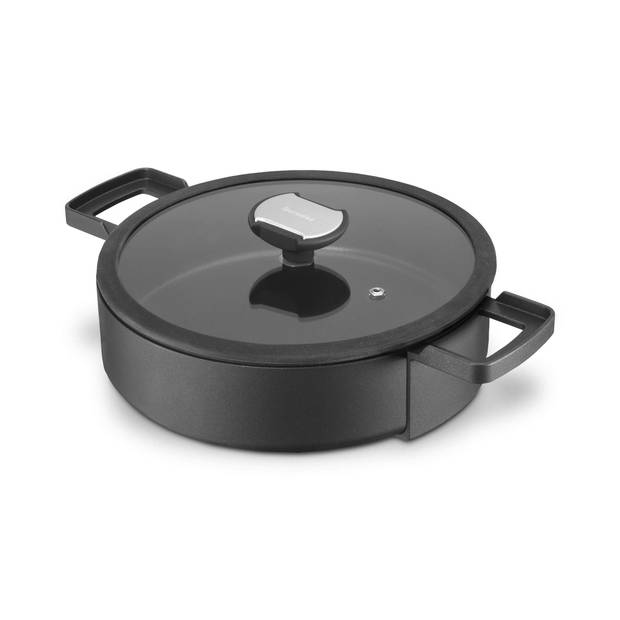 Berndes - B.Double Kook- en Braadpan Ø 24 cm Set van 2 Stuks - Aluminium - Zwart