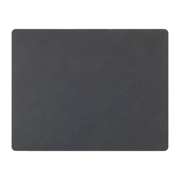 LIND DNA Placemat Nupo - Leer - Anthracite - 45 x 35 cm