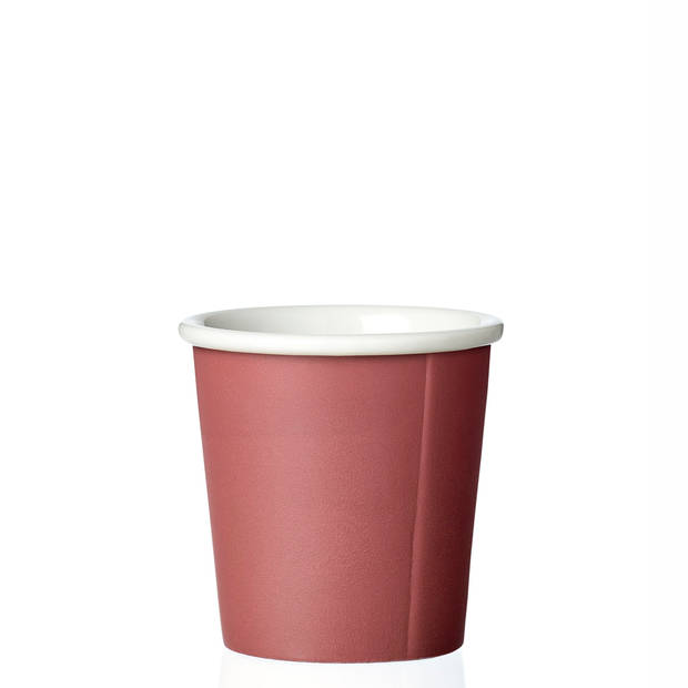 Viva - Anytime Anna Papercup Porselein 80 ml - Porselein - Rood