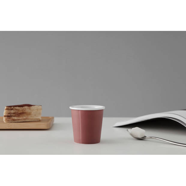 Viva - Anytime Anna Papercup Porselein 80 ml - Porselein - Rood