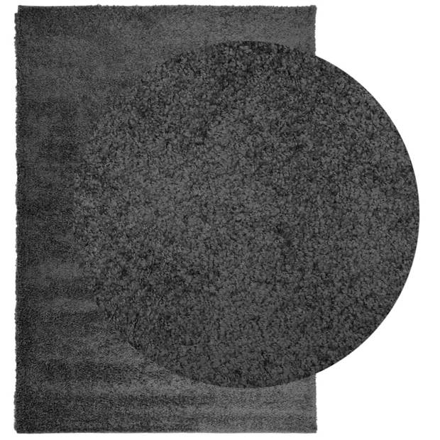 vidaXL Vloerkleed PAMPLONA shaggy hoogpolig 120x170 cm antraciet