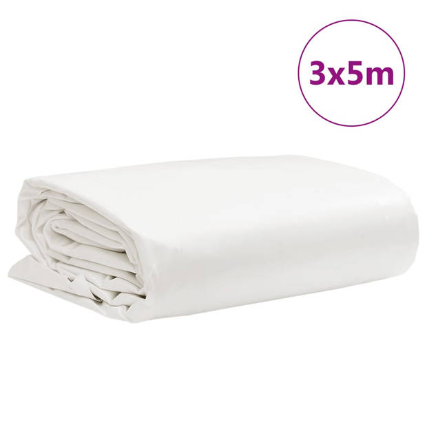 vidaXL Dekzeil 650 g/m² 3x5 m wit