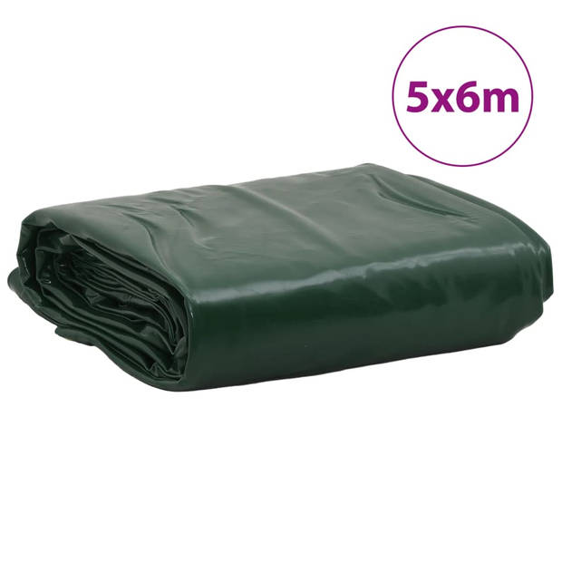 vidaXL Dekzeil 650 g/m² 5x6 m groen