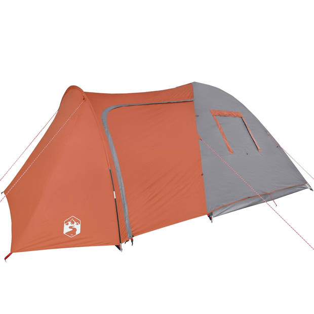 vidaXL Tent 6-persoons waterdicht grijs en oranje