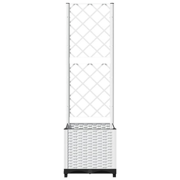 vidaXL Plantenbak met latwerk 40x40x136 cm polypropeen