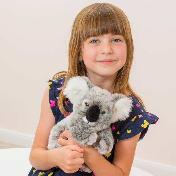 Hermann Teddy Knuffeldier Koala - zachte pluche stof - premium knuffels - grijs - 21 cm - Knuffeldier