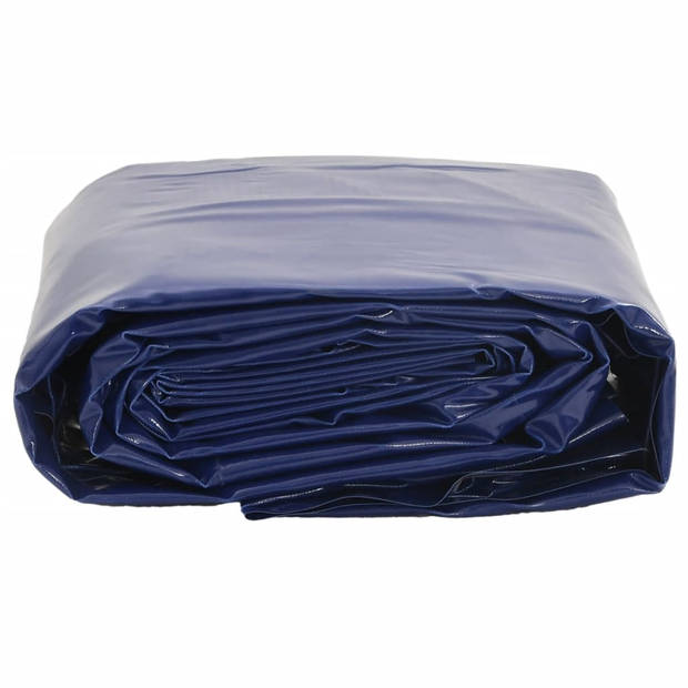 vidaXL Dekzeil 650 g/m² 5x6 m blauw