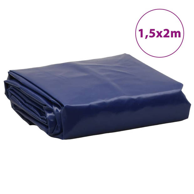 vidaXL Dekzeil 650 g/m² 1,5x2 m blauw