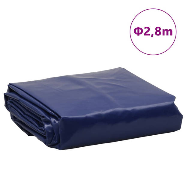 vidaXL Dekzeil 650 g/m² Ø 2,8 m blauw