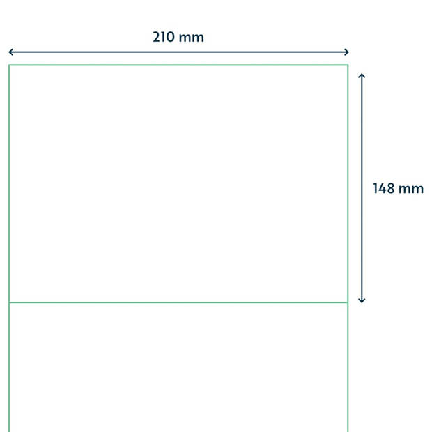 rillprint Etiketten 210x148 mm 1000 vellen wit