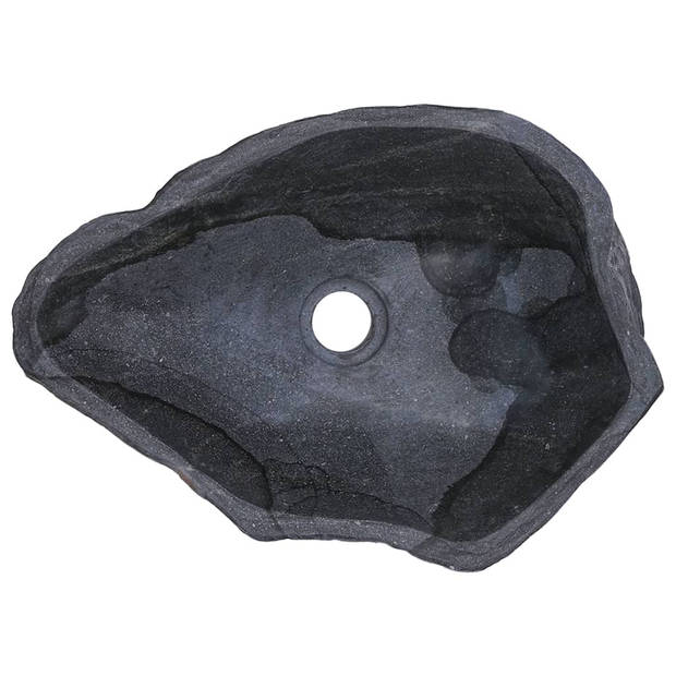 vidaXL Wastafel ovaal (37-46)x(29-36) cm riviersteen