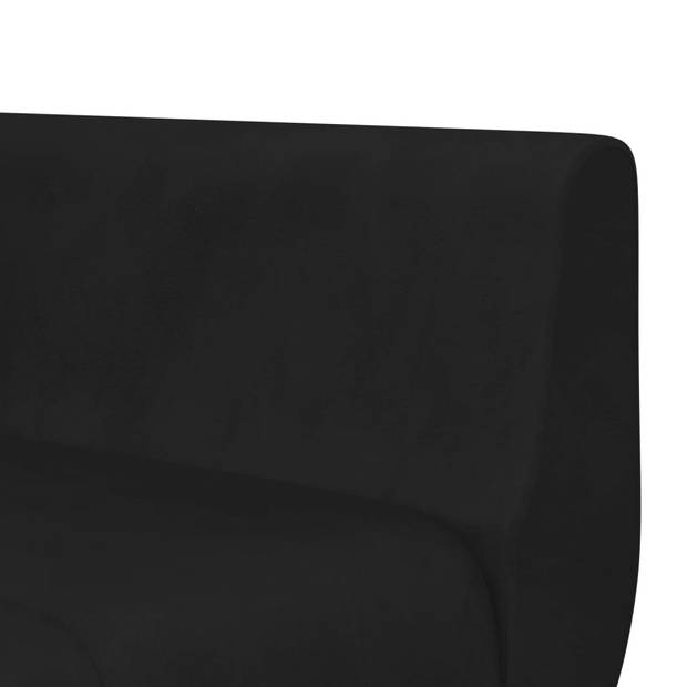 vidaXL Slaapbank L-vormig 275x140x70 cm fluweel zwart