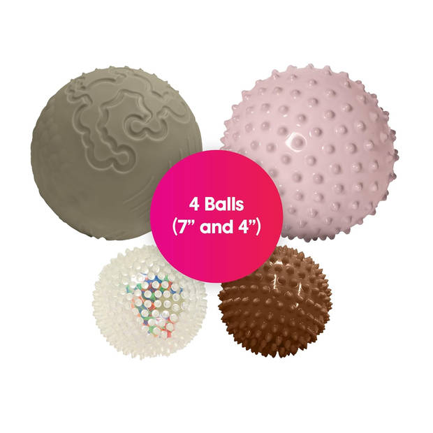 Edushape Sensorische Speelgoed Ballen Boho Chic - 4 Stuks