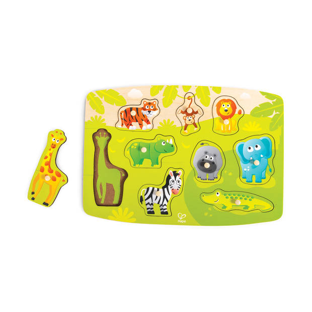 Hape Knoppuzzel jungle dieren - 9 stukjes