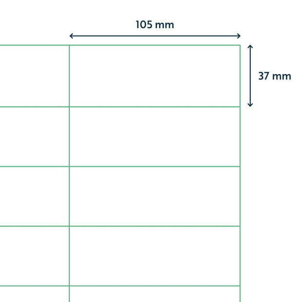 rillprint Etiketten 105x37 mm 1000 vellen wit