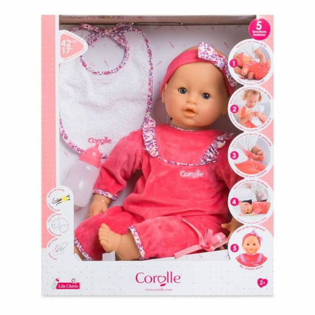 Babypop met Accessoires Corolle Lila Chérie met geluid