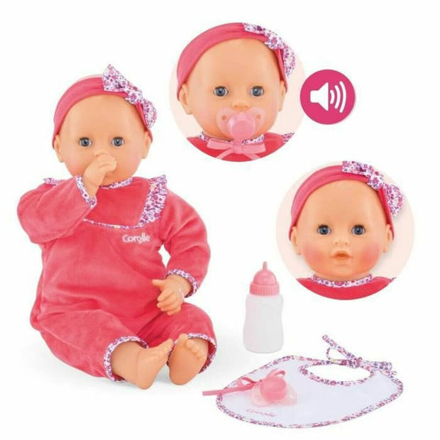 Babypop met Accessoires Corolle Lila Chérie met geluid