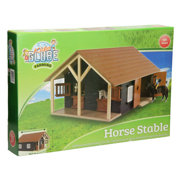 Kids Globe Paardenstal met 2 Boxen & Berging - 1:24