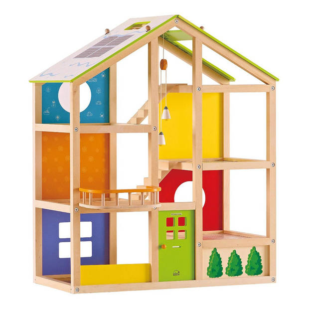 Hape Poppenhuis met meubels