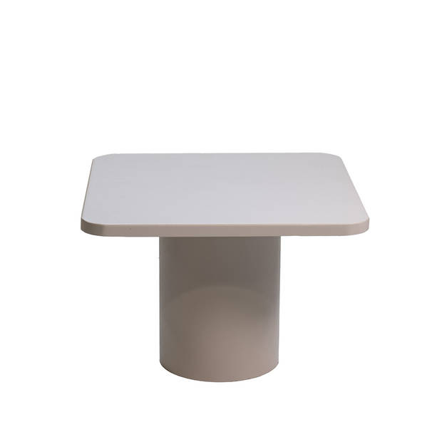 Giga Meubel - Salontafel Vierkant - Beige Metaal - 50x50x35cm - Mischa