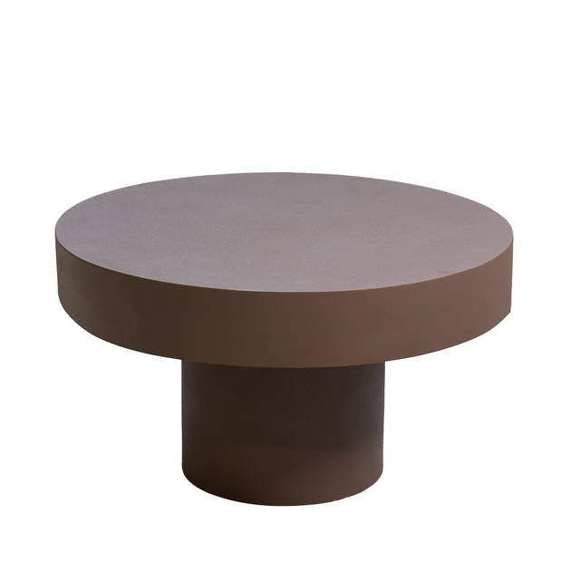 Giga Meubel - Salontafel Rond - Taupe Ijzer - 66x66x36,5cm - Margriet