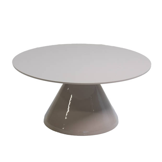 Giga Meubel - Salontafel Rond - Beige Aluminium Glans - 69x69x33,5cm - Kelsi