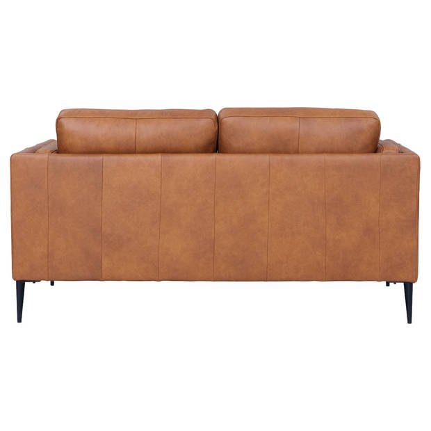 Giga Meubel - Bank 2-Zits - Bruin Leer - 157x88x83cm - Zitdiepte 56cm