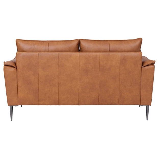 Giga Meubel - Bank 2-Zits - Bruin Leer - 160x90x88cm - Zitdiepte 55cm