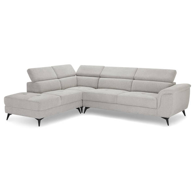 Giga Meubel - Hoekbank Links Grijs Stof - 290x95x90cm - Zitdiepte 55cm