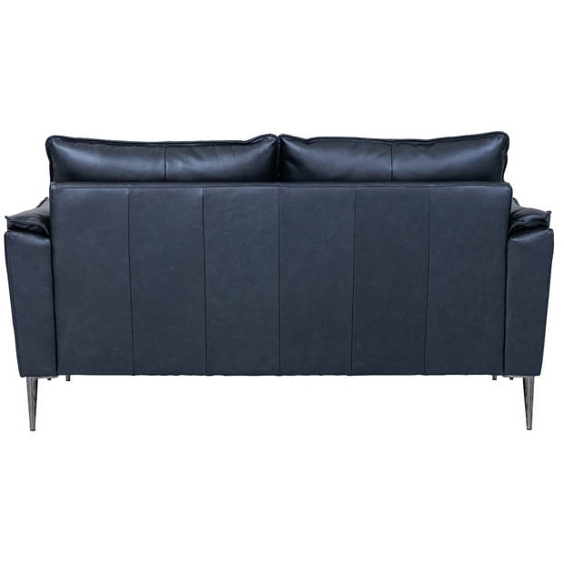 Giga Meubel - Bank 2-Zits - Zwart Leer - 160x90x88cm - Zitdiepte 55cm