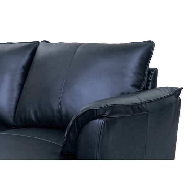 Giga Meubel - Loungebank Links - Zwart Leer - 233x155x88cm - Soul