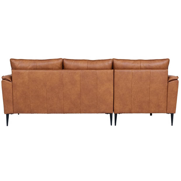 Giga Meubel - Loungebank Links - Bruin leer - 233x155x88cm - Soul