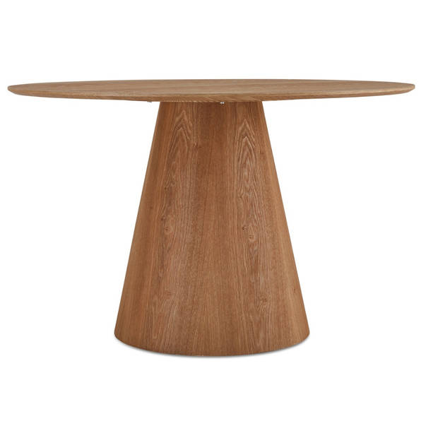 Giga Meubel - Eetkamertafel Rond ø120cm - Naturel Eikenhout - 2-4 Personen