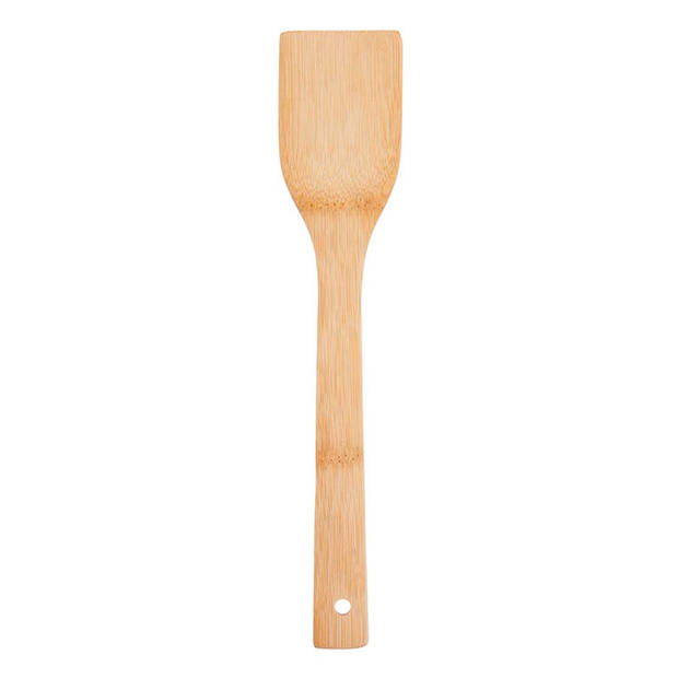 Kinvara Kook/keuken gerei - keuken lepel - bruin - bamboe hout - 34 cm - Soeplepels