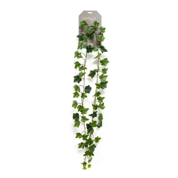 Emerald Klimop/hedera kunstplant slinger - 2x - groen - 180 cm - Kunstplanten