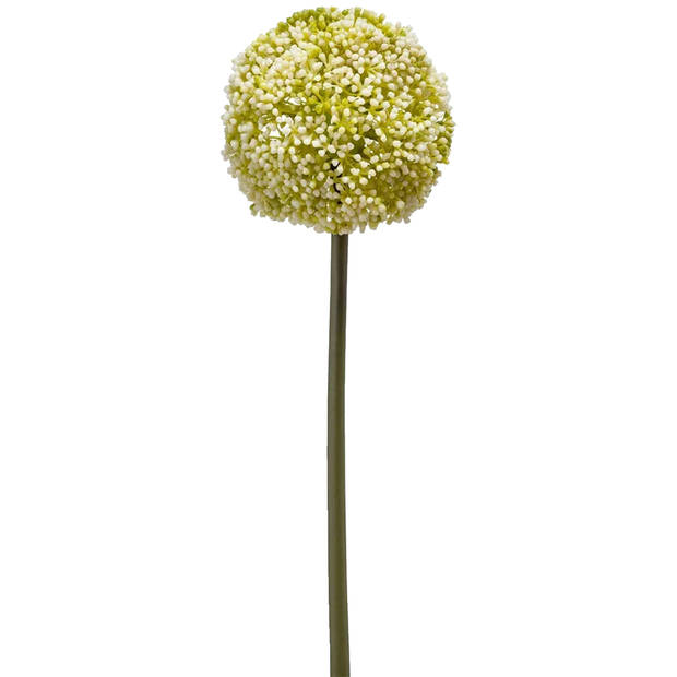 Emerald Allium/Sierui kunstbloem - losse steel - wit/groen - 75 cm - Natuurlijke uitstraling - Kunstbloemen