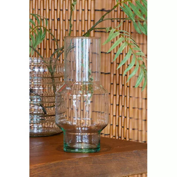 Bloemenvaas Toronto - helder transparant glas - D9 x H28 cm - decoratieve vaas - bloemen/takken - Vazen