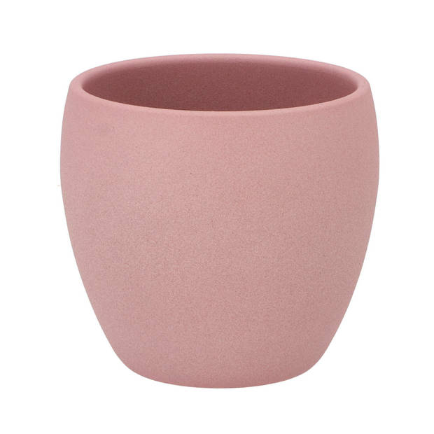 DK Design bloempot/plantenpot - 2x - Vinci - lichtroze mat - voor kamerplant - D13 x H14 cm - Plantenpotten