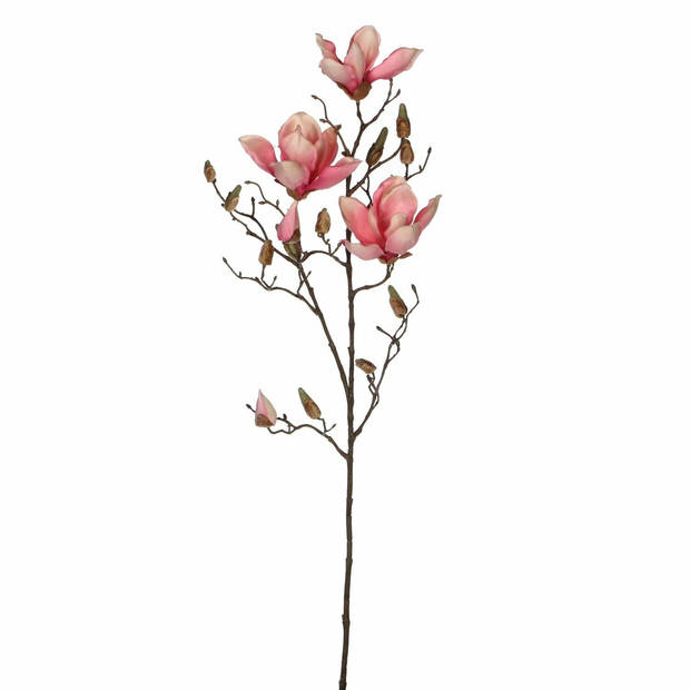 Magnolia beverboom kunstbloemen takken 90 cm decoratie - Kunstbloemen