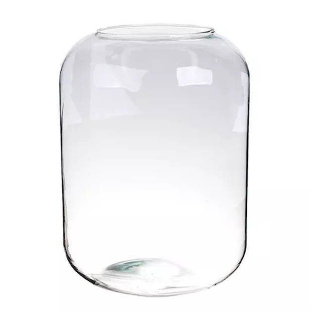 Bloemenvaas Billie - helder transparant glas - D23 x H30 cm - decoratieve vaas - bloemen/takken - Vazen