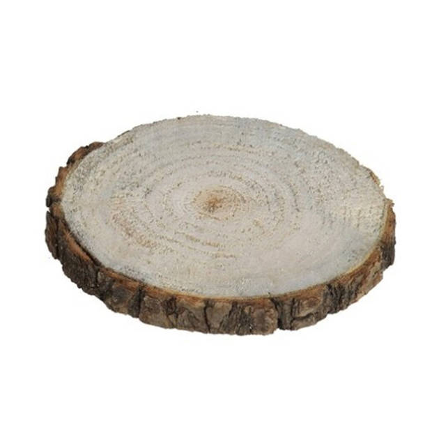 Boomschijven onderzetters voor glazen - hout - 4x - D10 cm - rond - gelakt - Glazenonderzetters