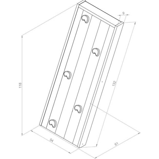 AXI Rots Klimwand voor speelhuisje of speeltoestel in grijs & wit Aanbouw element van hout