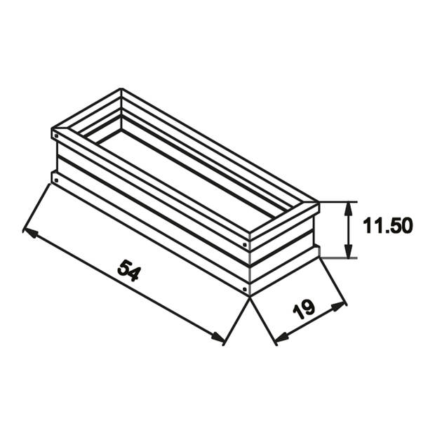 AXI Bloembak van hout Accessoire voor Speelhuis of Speeltoestel in grijs & wit