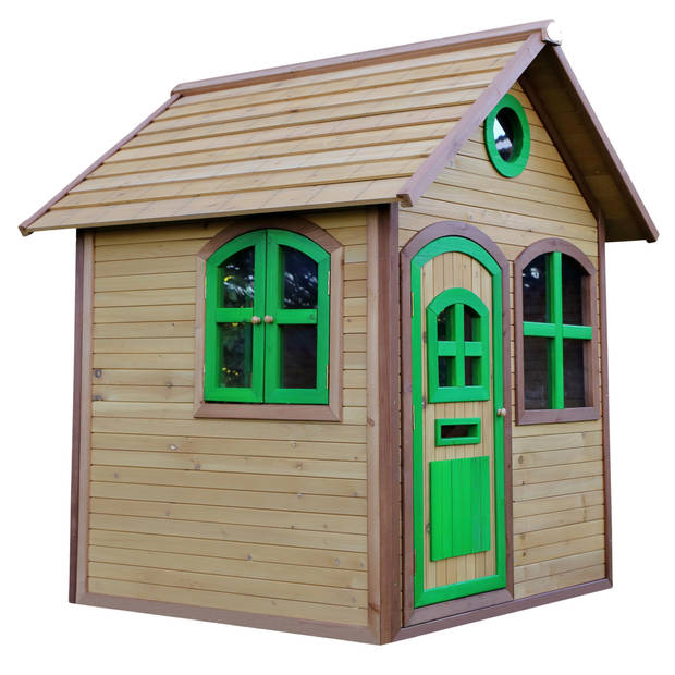 AXI Julia Speelhuis van FSC hout Speelhuisje voor de tuin / buiten in bruin & groen