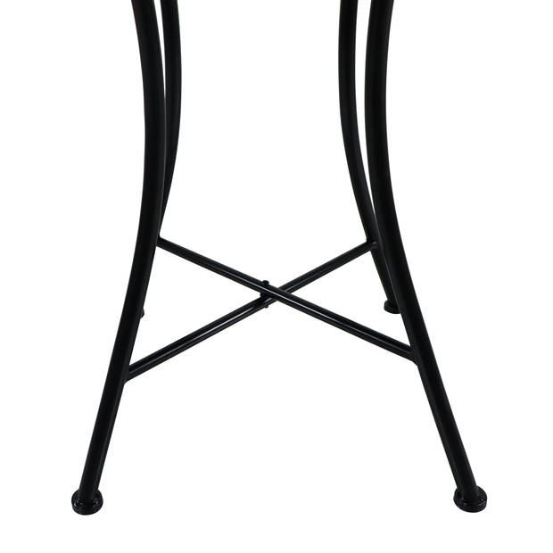 AXI Amélie 3-delige Mozaïek Bistroset Zwart/wit Bistro Set met tafel & 2 stoelen