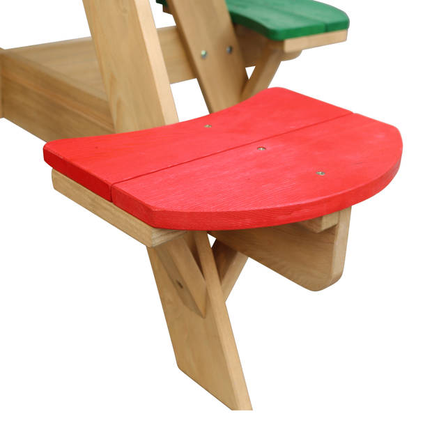 AXI Ufo Picknicktafel rond voor 4 kinderen in regenboog kleuren Picknick tafel van hout