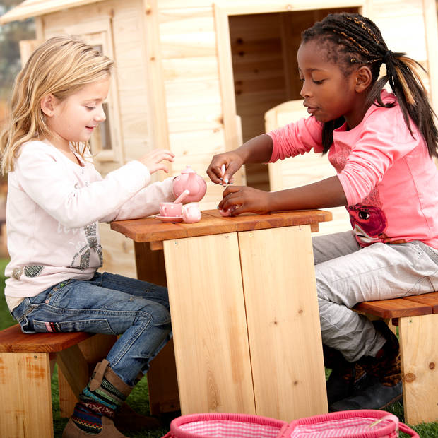 AXI ZidZed XL Picknickset voor kinderen Picknick set van hout in bruin