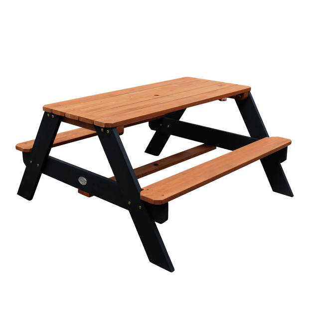 AXI Nick Picknicktafel voor kinderen in antraciet/bruin met parasol Picknick tafel van hout