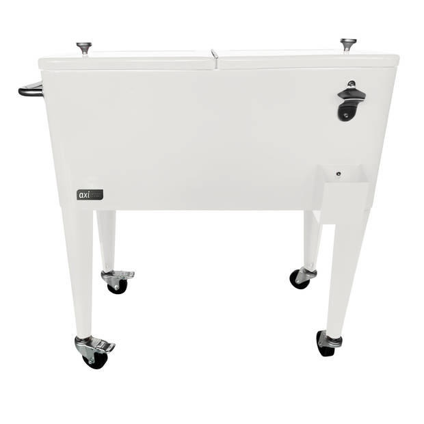 AXI Retro cooler Wit Outdoor Koeler op wielen met 76L inhoud